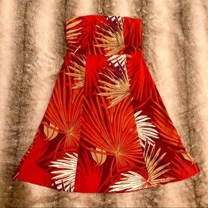 Strapless Red Fern GAP Dress in size 6